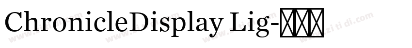ChronicleDisplay Lig字体转换